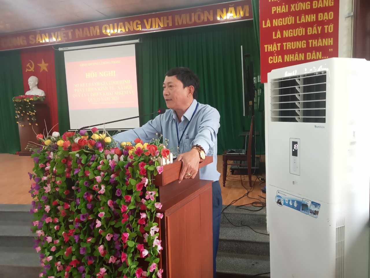 UBND phường Lê Hồng Phong tổ chức hội nghị sơ kết tình hình phát triển kinh tế - xã hội quý I và triển khai phương hướng, nhiệm vụ quý II năm 2024